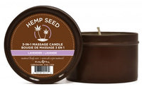 Hemp Seed 3-in-1 Massage Candle - Lavender - 6 Oz.