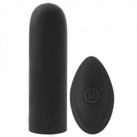 Pink Pussycat Vibrating Remote Control Bullet - Black