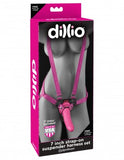 Dillio Pink - 7 Inch Strap-on Suspender Harness Set