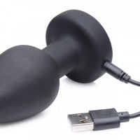 E-Stim and Vibrating Anal Plug - Black