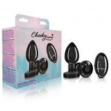 Cheeky Charms - Rechargeable Vibrating Metal Butt Plug With Remote Control - Pink